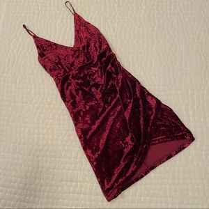 Forever 21 Velvet Mini Dress with slit